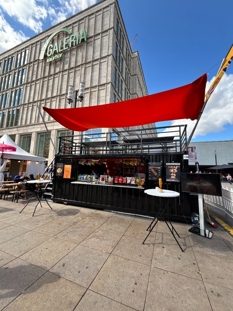 Unser Container-Setup am Alexanderplatz